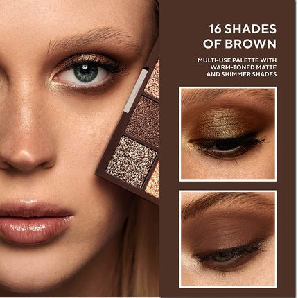 Lamel Eyeshadow Palette 16 Universal Brown Shades - Cruelty-Free