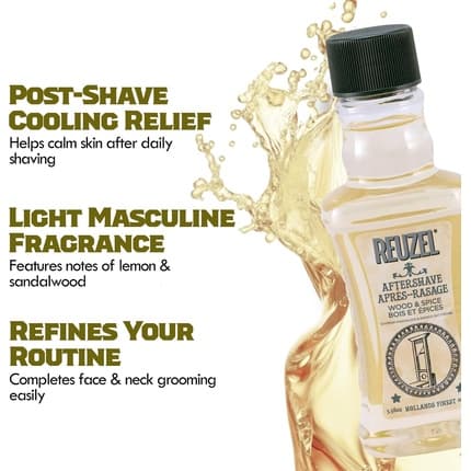 Reuzel Wood and Spice Aftershave - Easy and Hassle-Free Application Fragrance (Fragrance) Mixte