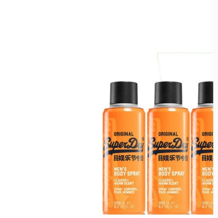 SuperDry Funky Red Original Men's Deodorant Body Spray 200ml x 3 - 1L Superdry