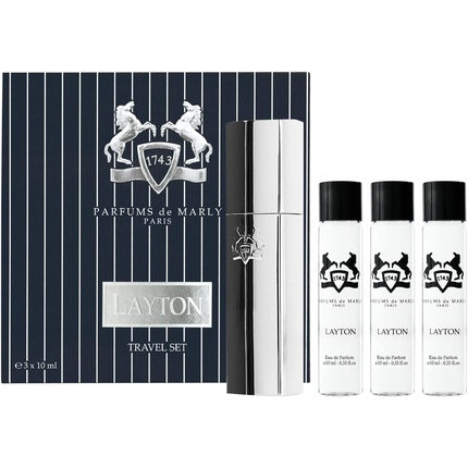 Layton Royal Essence by Parfums De Marly Three Eau De Parfum Sprays Travel Set 3 x 10ml - Pack of 3 Parfums De Marly