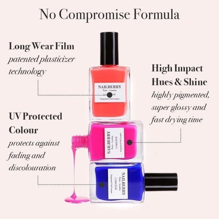 Nailberry Fast Dry Gloss Top Coat 15ml Ultra - Glossy Chip Resistant Finish - Maison des fragrances