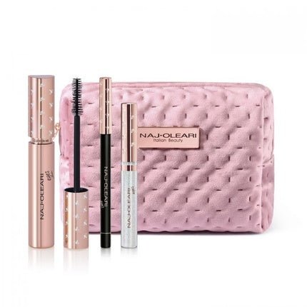 Naj Oleari Box Clutch with Mascara, Eye Pencil, and Glitter Mascara Liner - Maison des fragrances