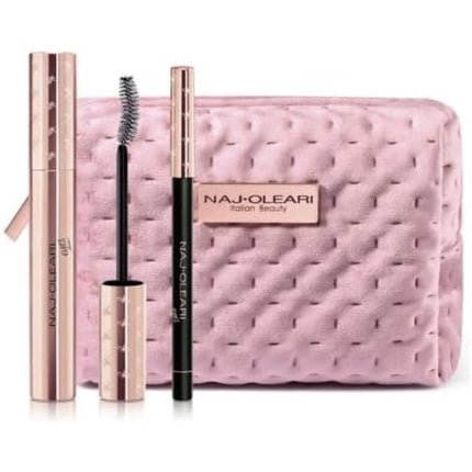 Naj Oleari Essential Eyes Kit Marvelous Curl Mascara 13ml + Deep Eye Kajal 1.43g + Pochette - Maison des fragrances