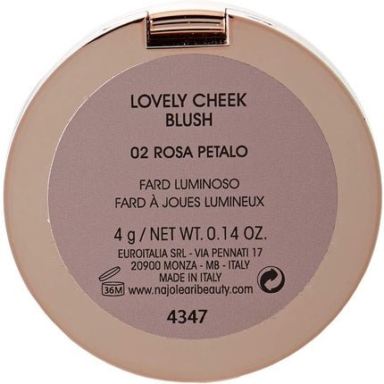 NAJ - OLEARI Lovely Cheek Blush Makeup Face 02 Rose Petal - Maison des fragrances