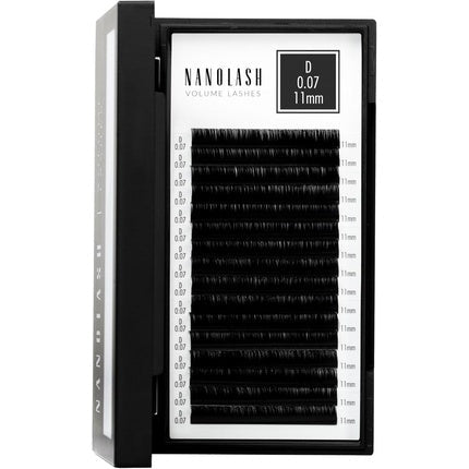 Nanolash Volume Lashes False Lashes for Professional Eyelash Extensions 11mm 0.07 D - Maison des fragrances