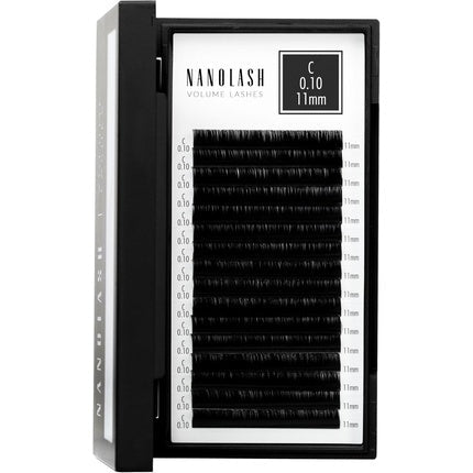 Nanolash Volume Lashes False Lashes for Professional Eyelash Extensions 11mm 0.10 C - Maison des fragrances