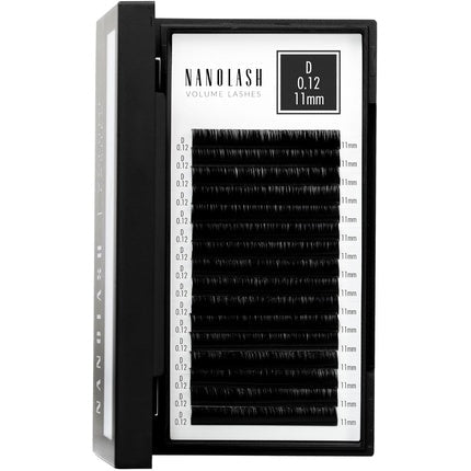 Nanolash Volume Lashes False Lashes for Professional Eyelash Extensions 11mm 0.12 D - Maison des fragrances