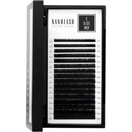 Nanolash Volume Lashes False Lashes for Professional Eyelash Extensions Volume Eyelash Extensions 0.05 C MIX 6 - 13mm - Maison des fragrances