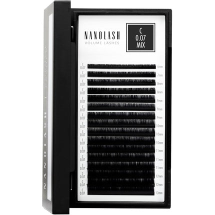 Nanolash Volume Lashes False Lashes for Professional Eyelash Extensions Volume Eyelash Extensions 0.07 C MIX 6 - 13mm - Maison des fragrances