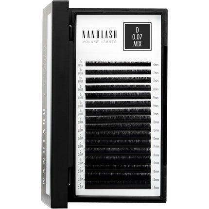 Nanolash Volume Lashes False Lashes for Professional Eyelash Extensions Volume Eyelash Extensions 0.07 D MIX 6 - 13mm - Maison des fragrances