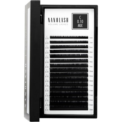 Nanolash Volume Lashes False Lashes for Professional Eyelash Extensions Volume Eyelash Extensions 0.10 C MIX 6 - 13mm - Maison des fragrances