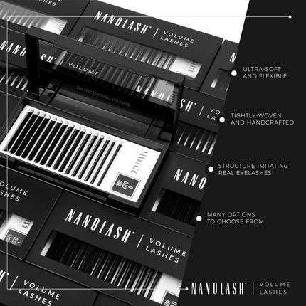 Nanolash Volume Lashes False Lashes for Professional Eyelash Extensions Volume Eyelash Extensions 10mm 0.12 C - Maison des fragrances