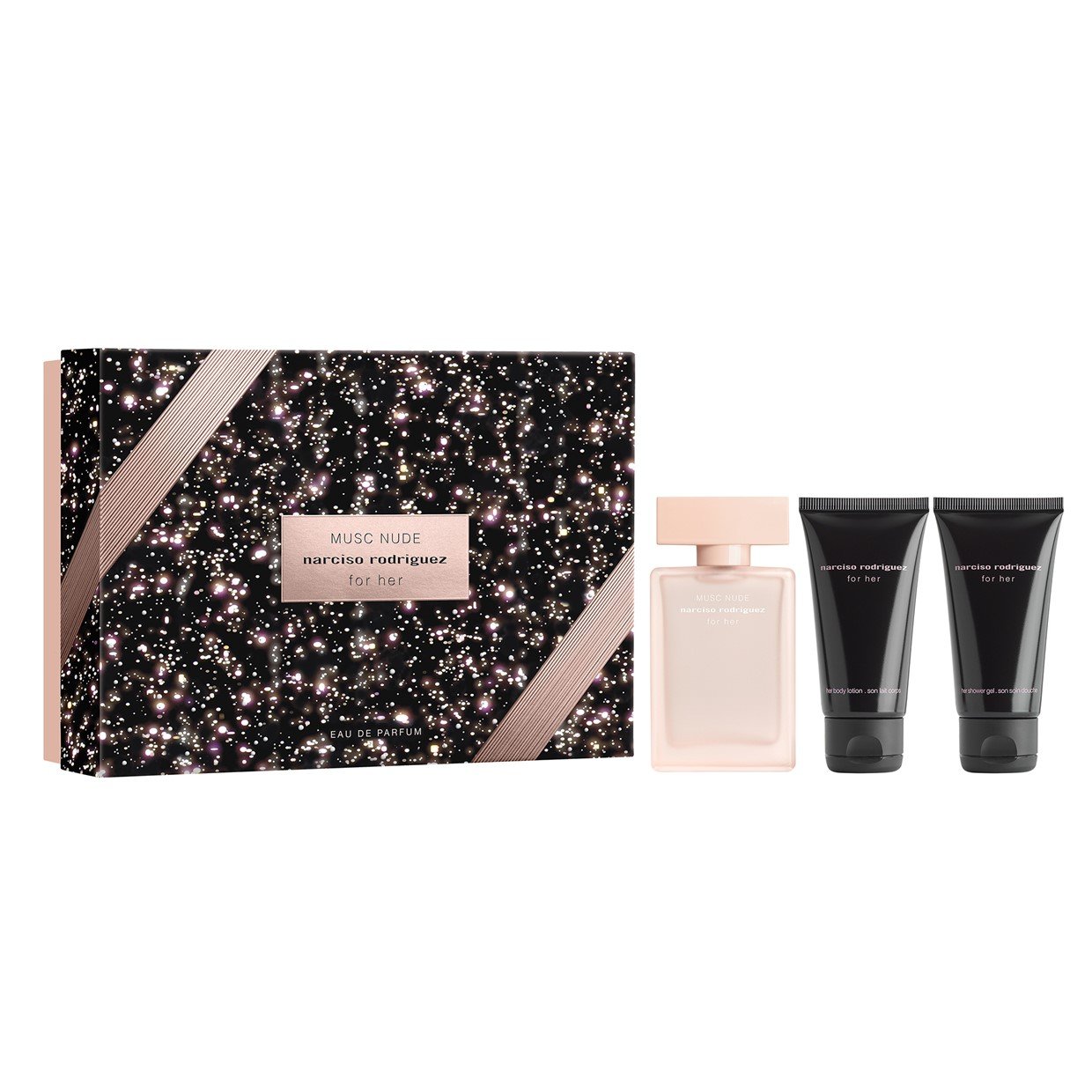 Narciso Rodriguez Musc Nude Eau De Parfum 50ml Shower Gel Body Lotion - Maison des fragrances