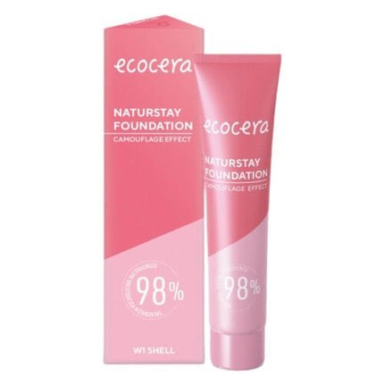 Naturstay Foundation Natural Concealing Foundation W1 Shell 30ml - Maison des fragrances