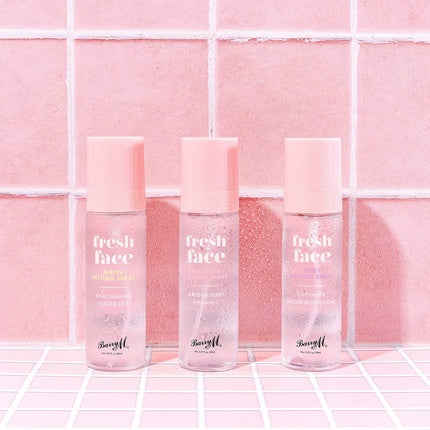 Barry M Fresh Face Dewy Finish Setting Spray with Cucumber Extract and Snow Mushroom - Clear