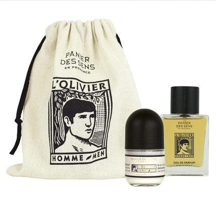 Panier des Sens L'Olivier Men's Coffret Parfum  and Natural Deodorant - Made in France Up to 100% Natural Panier Des Sens