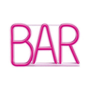 Neon LED Bar Sign Illuminated Wall Light USB Battery 19 x 28.5 cm - Maison des fragrances