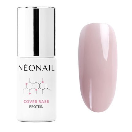 NEONAIL UV Nail Polish Base Coat Gel UV Cover Base Protein Sand Nude 7.2ml - Maison des fragrances