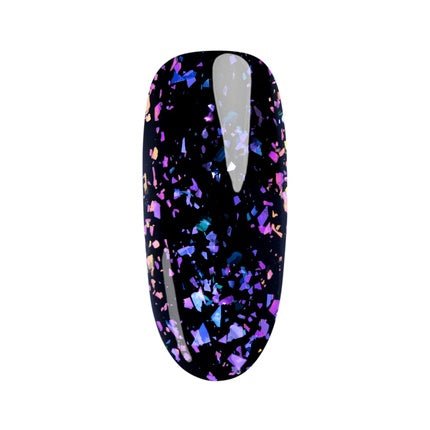NEONAIL UV Nail Polish Top Coat Gel UV Top Glow Violet Aurora Flakes 7.2ml - Maison des fragrances