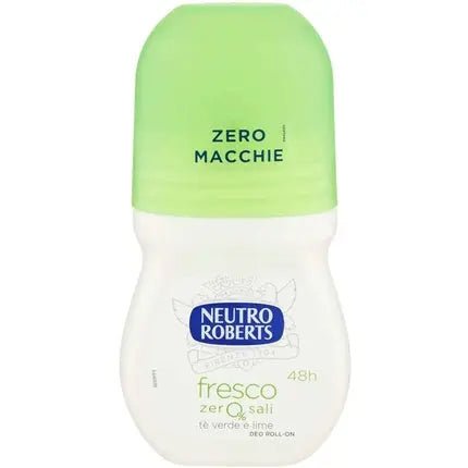 Neutro Roberts Fresh Deodorant Roll On with Green Tea and Lime Zero Aluminum Salts 50ml Bottle - Maison des fragrances