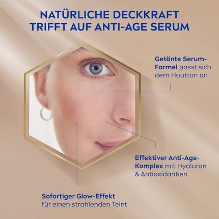 Nivea 3 in 1 Hyaluronic Serum Foundation 30ml - Anti - Aging Foundation - Maison des fragrances