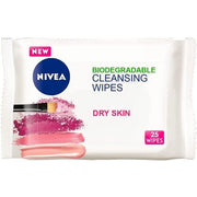 NIVEA 3in1 Caring Cleansing Wipes Dry Skin Plant - Based Biodegradable - Maison des fragrances
