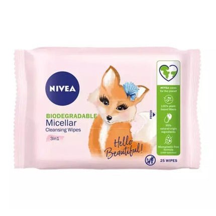 Nivea 3in1 Micellar cleansing skin wipes for all skin types 25pcs - Maison des fragrances
