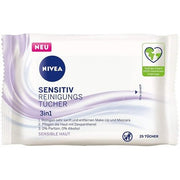NIVEA 3in1 Sensitive Cleansing Wipes with Dexpanthenol Gentle Makeup Remover for Sensitive Skin - Maison des fragrances