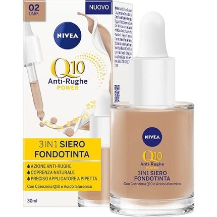 Nivea Anti - Wrinkle Power 3in1 Serum Foundation Dark 30ml - Maison des fragrances