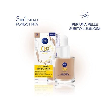 Nivea Anti - Wrinkle Power 3in1 Serum Foundation Dark 30ml - Maison des fragrances