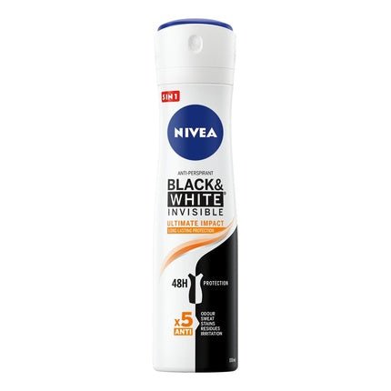 Nivea Black & White Invisible Ultimate Impact Female Antiperspirant Déodorant (Déo) Mixte 150ml - Maison des fragrances