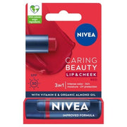 Nivea Caring Beauty 3 In 1 Caring Lip Balm Red 48g - Maison des fragrances