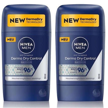 Nivea Derma Dry Control Deo Stick Antiperspirant 96h Protection 50ml pour homme - Maison des fragrances