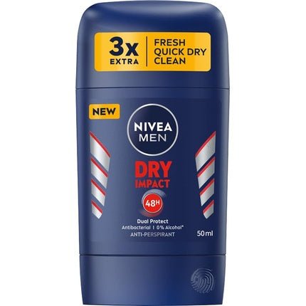 Nivea Dry Impact Antiperspirant Stick Déodorant (Déo) Homme 50ml - Maison des fragrances