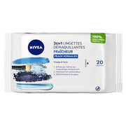 NIVEA Makeup Remover Wipes for Normal Skin 100% Plant Fibers 20 Count - Maison des fragrances