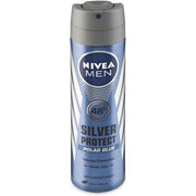 Nivea Men 48 Hr Antiperspirant Spray 150ml Silver Protect Polar Blue - Maison des fragrances