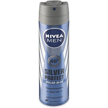 Nivea Men 48 Hr Antiperspirant Spray 150ml Silver Protect Polar Blue - Maison des fragrances