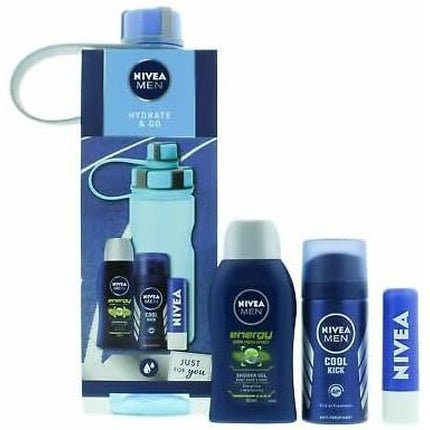 Nivea Men Hydro 4 Piece Water Bottle and Minis Gift Set - Maison des fragrances