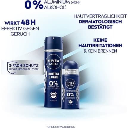 Nivea Nivea Bodyspray Protect Care Déodorant (Déo) Homme 150ml - Maison des fragrances