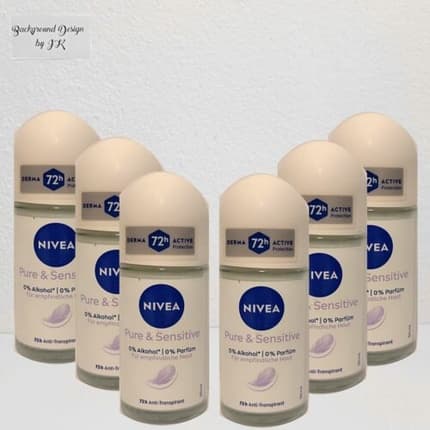 Nivea Pure & Sensitive Anti - Transpirant Roll - On Déodorant (Déo) Mixte 50ml - Maison des fragrances