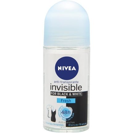 NIVEA Roll-on Invisible For Black & White Fresh 50ml - Maison des fragrances
