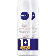 Nivea Talc Sensation Women's Deodorant Spray 48-Hour Protection - 2x150ml - Maison des fragrances