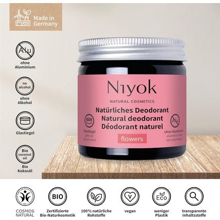 Niyok 2 in 1 Deodorant Without Aluminum Antiperspirant Cream - Maison des fragrances