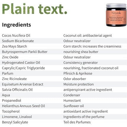 Niyok Crème Déodorante Peach Perfect - 40 ml - Maison des fragrances
