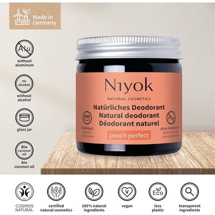 Niyok Crème Déodorante Peach Perfect - 40 ml - Maison des fragrances