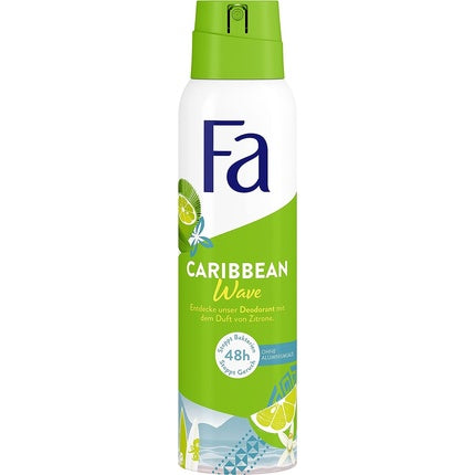 Caribbean Wave Deodorant Spray with Exotic Fresh Lemon Fragrance 150ml FA