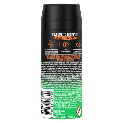 Axe Bodyspray Jungle Fresh Deodorant without Aluminum 150ml Axe/Lynx