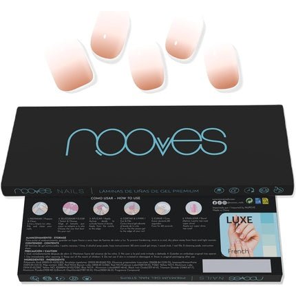 NOOVES NAILS Premium Pre - Coated Gel Nail Sheets Desert Nude Gradient 20 Units - Maison des fragrances