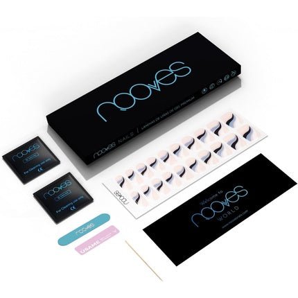 NOOVES NAILS Premium Pre - Cure Gel Nail Foils Flowing Stream Art Design Semi - Hardened Gel Nail Strips Semi - Permanent Gel Stickers - Maison des fragrances