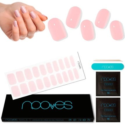 Nooves Nails Premium Pre - Cured Gel Nail Sheets Pale Pink - Semi Cured - Maison des fragrances